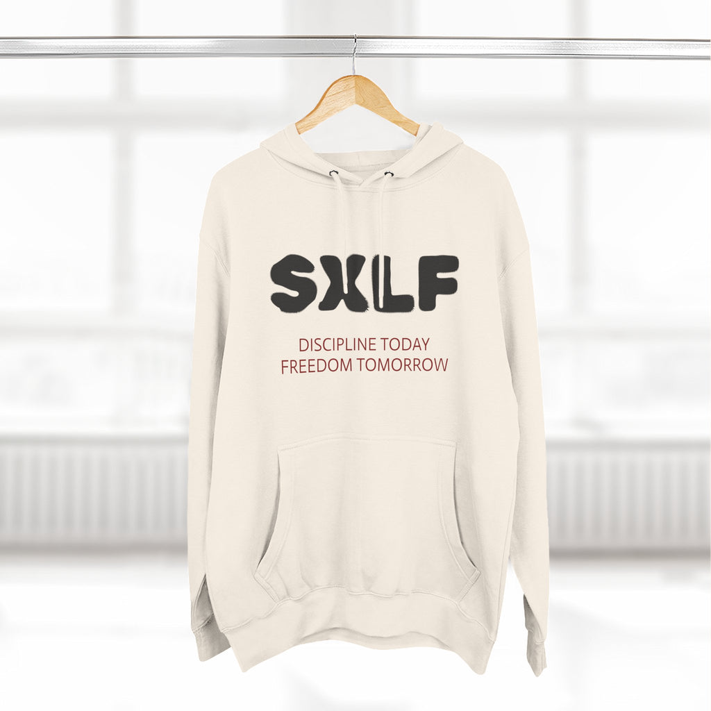 SXLF Hoodie — "Discipline Today, Freedom Tomorrow" Minimalist Motivational Pullover