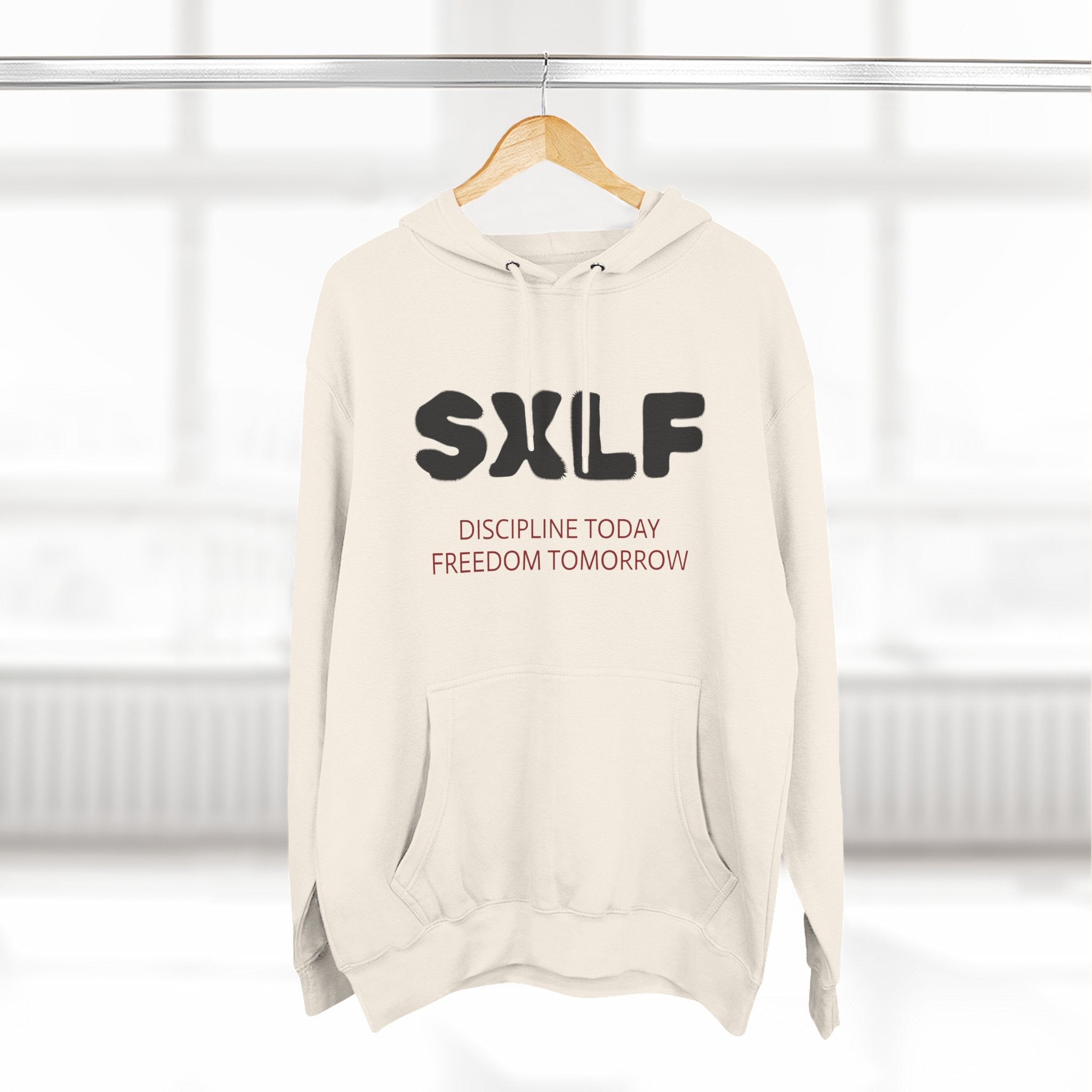 SXLF Hoodie — "Discipline Today, Freedom Tomorrow" Minimalist Motivational Pullover