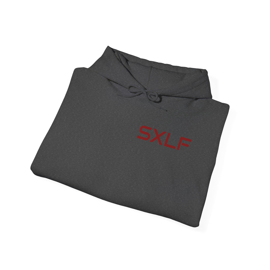SXLF Hoodie — Minimalist Motivational Hooded Sweatshirt ("Discipline / Belief / Made")