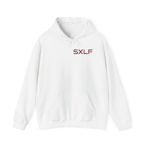 SXLF Hoodie — Minimalist Motivational Hooded Sweatshirt ("Discipline / Belief / Made")