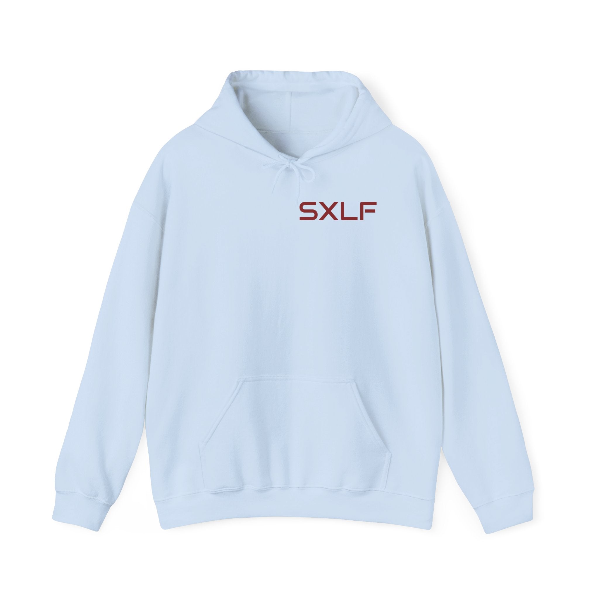 SXLF Hoodie — Minimalist Motivational Hooded Sweatshirt ("Discipline / Belief / Made")