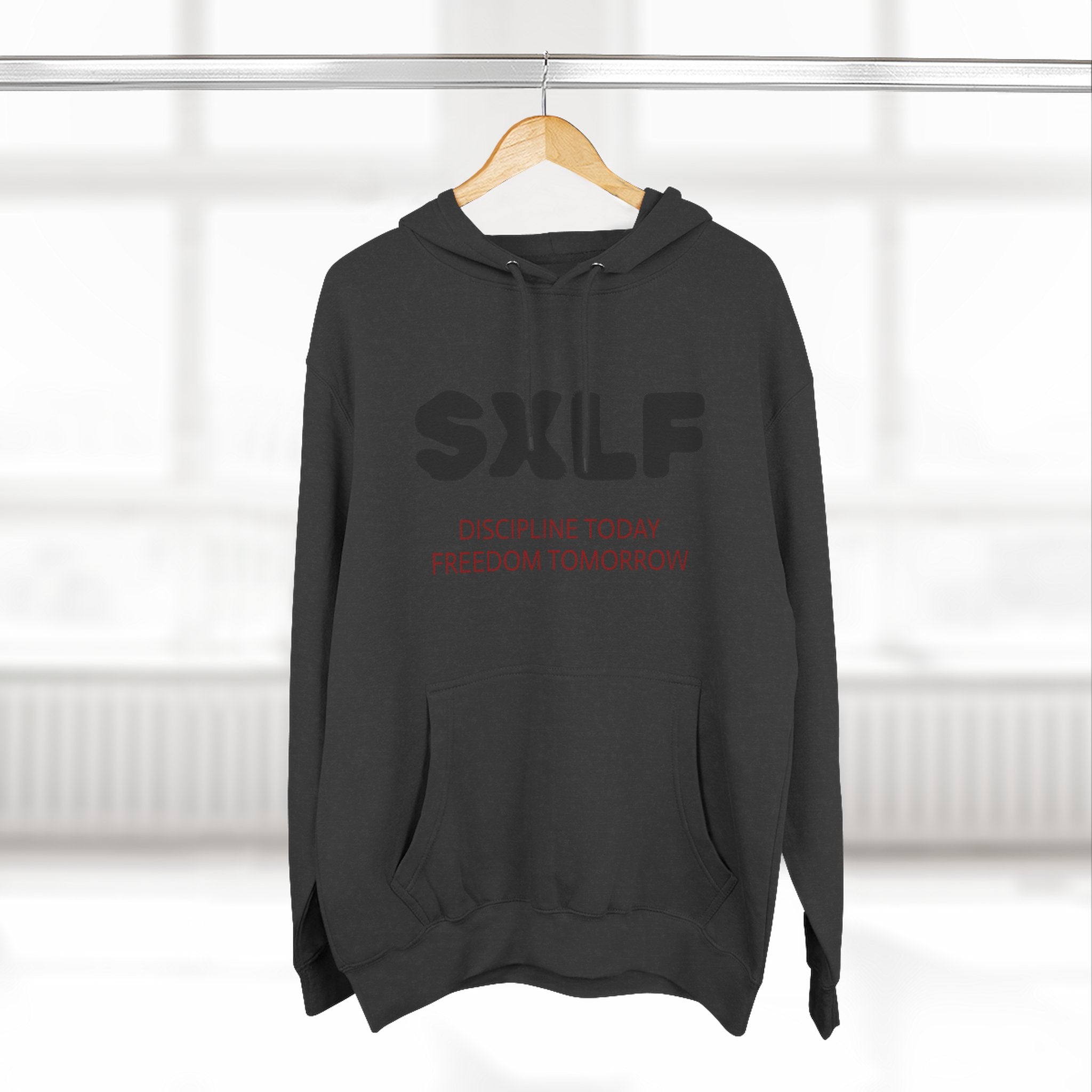 SXLF Hoodie — "Discipline Today, Freedom Tomorrow" Minimalist Motivational Pullover