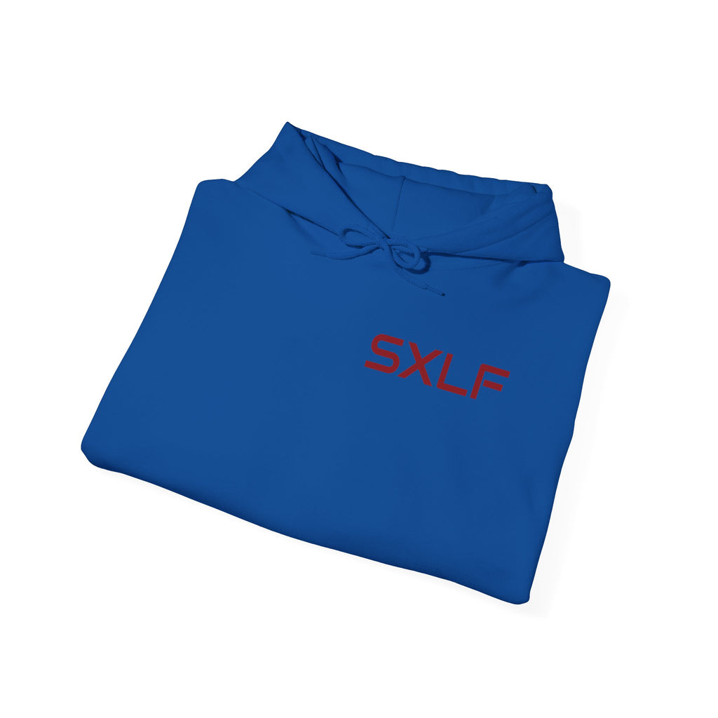 SXLF Hoodie — Minimalist Motivational Hooded Sweatshirt ("Discipline / Belief / Made")