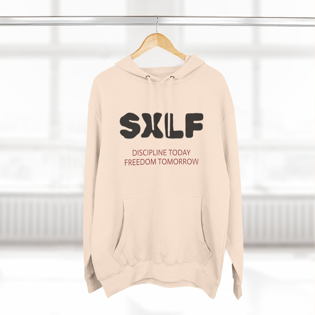 SXLF Hoodie — "Discipline Today, Freedom Tomorrow" Minimalist Motivational Pullover