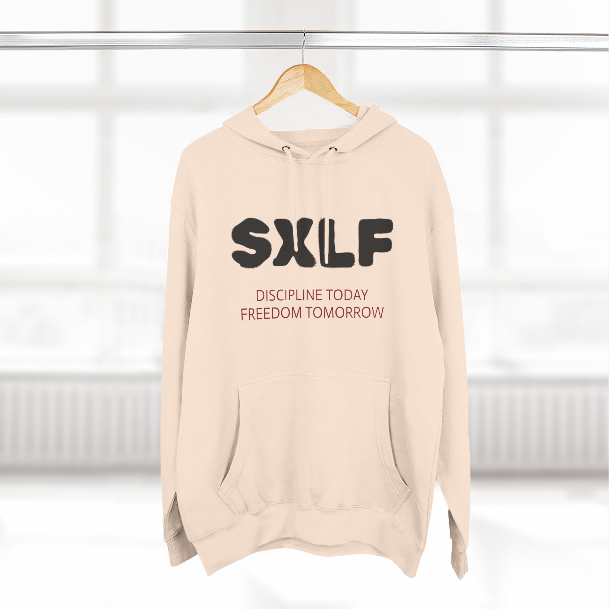 SXLF Hoodie — "Discipline Today, Freedom Tomorrow" Minimalist Motivational Pullover
