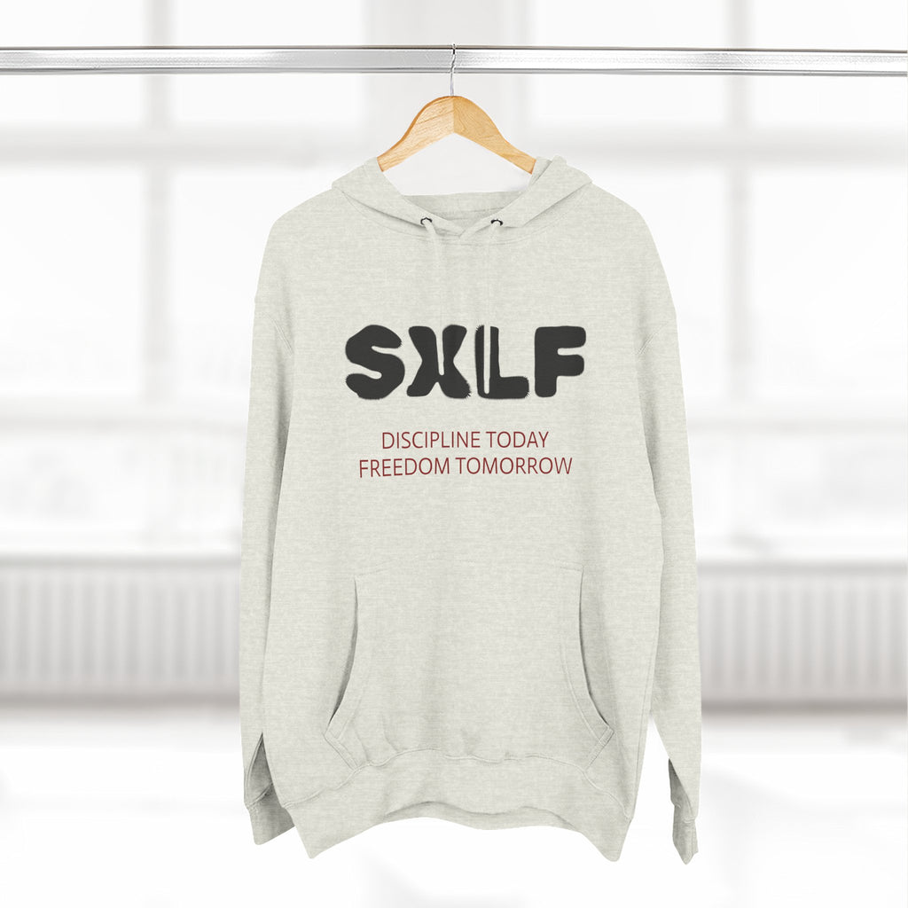 SXLF Hoodie — "Discipline Today, Freedom Tomorrow" Minimalist Motivational Pullover