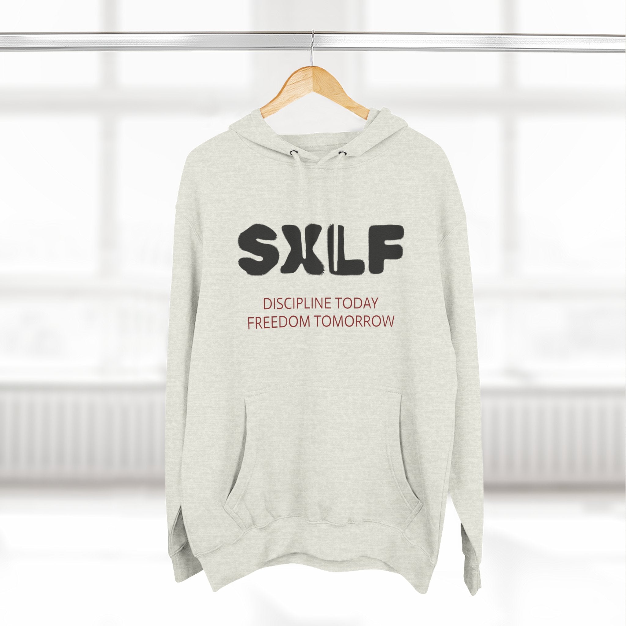 SXLF Hoodie — "Discipline Today, Freedom Tomorrow" Minimalist Motivational Pullover