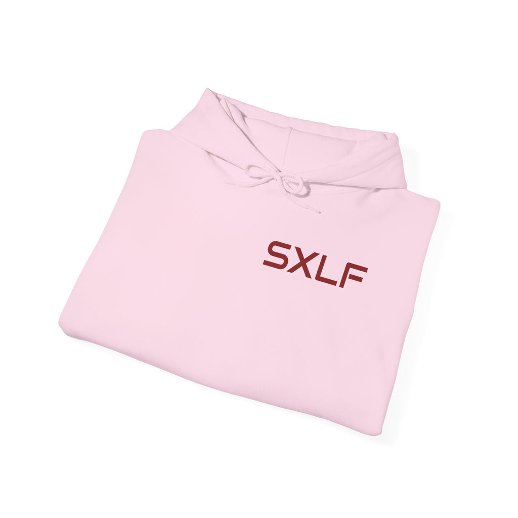 SXLF Hoodie — Minimalist Motivational Hooded Sweatshirt ("Discipline / Belief / Made")