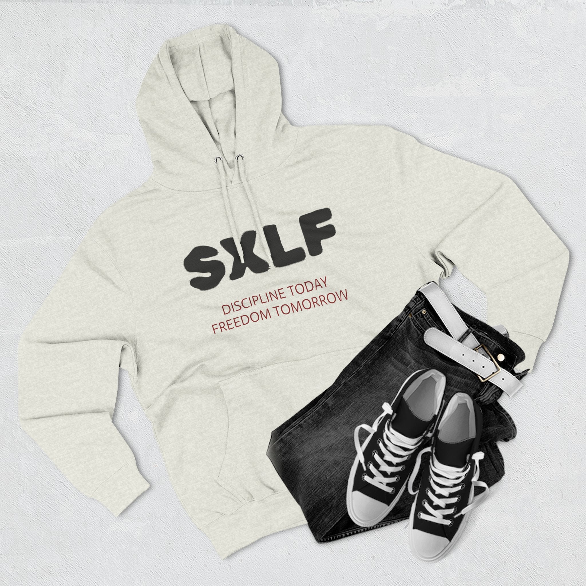 SXLF Hoodie — "Discipline Today, Freedom Tomorrow" Minimalist Motivational Pullover
