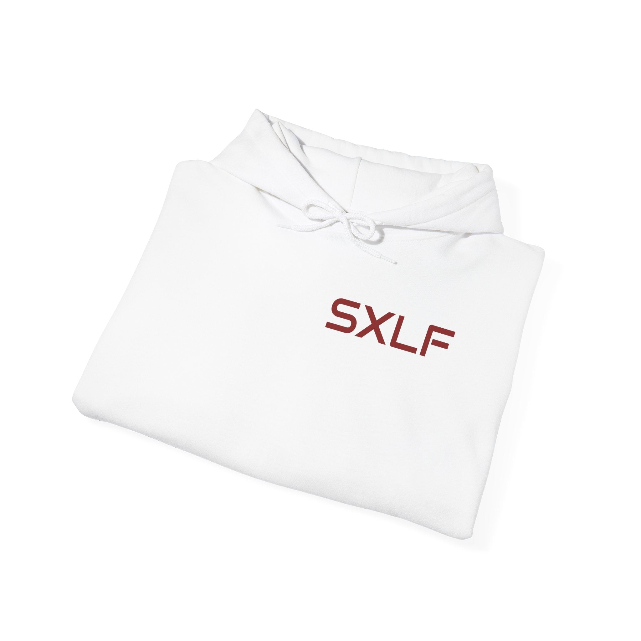 SXLF Hoodie — Minimalist Motivational Hooded Sweatshirt ("Discipline / Belief / Made")