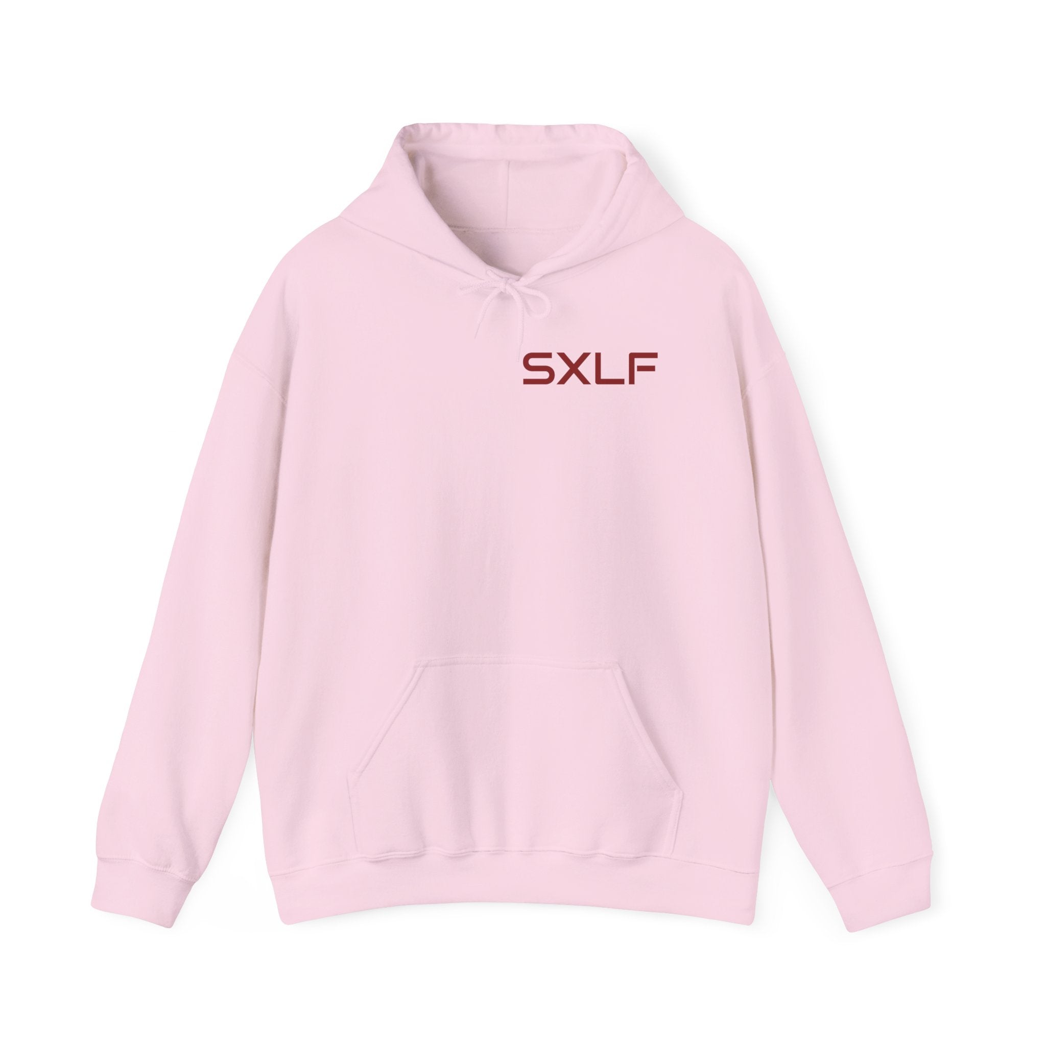 SXLF Hoodie — Minimalist Motivational Hooded Sweatshirt ("Discipline / Belief / Made")