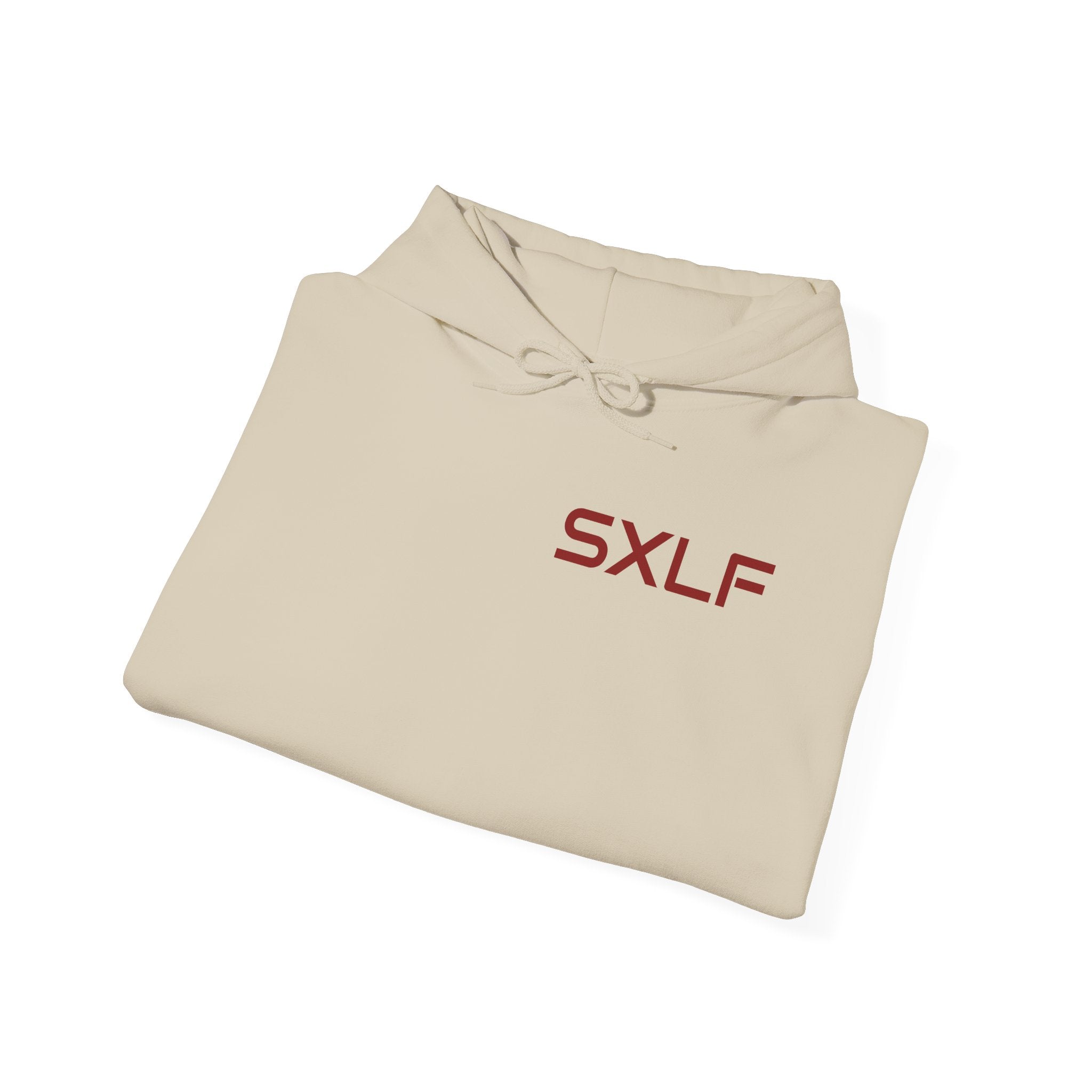 SXLF Hoodie — Minimalist Motivational Hooded Sweatshirt ("Discipline / Belief / Made")